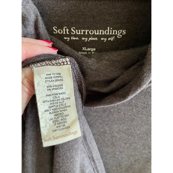 Soft Surroundings Charcoal Grey Timely Turtleneck Tunic - Picture 3 of 4